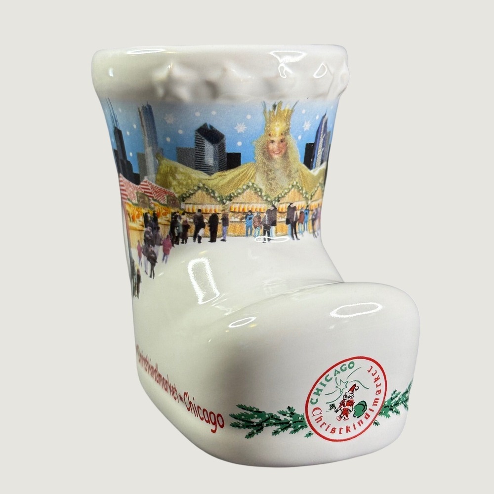 Christkindlmarket Chicago Boot Mug 0.2L Souvenir Holiday Gluhwein Cup‎ White